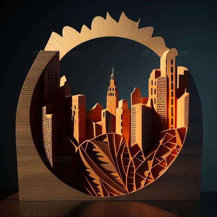 3D model city skyline (STL)